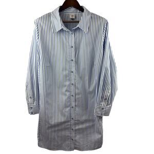 Women’s Cabi XXL Blue & White Striped Oversized Button Up Shirt